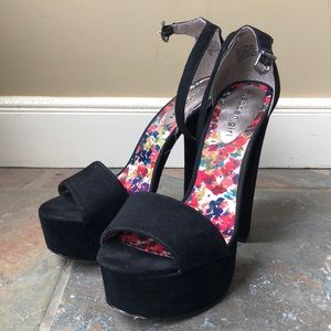 Black platform heels
